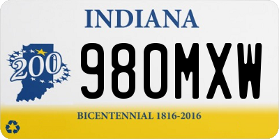 IN license plate 980MXW