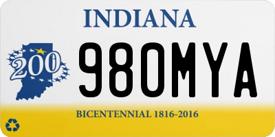 IN license plate 980MYA