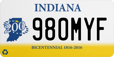 IN license plate 980MYF