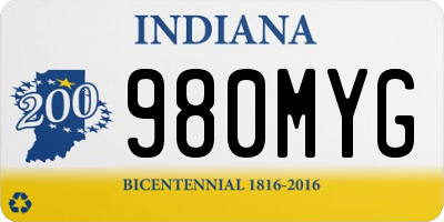 IN license plate 980MYG