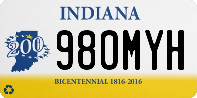 IN license plate 980MYH