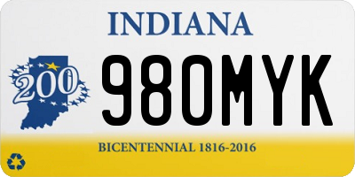 IN license plate 980MYK