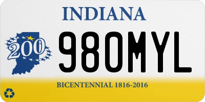 IN license plate 980MYL
