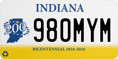 IN license plate 980MYM