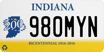 IN license plate 980MYN