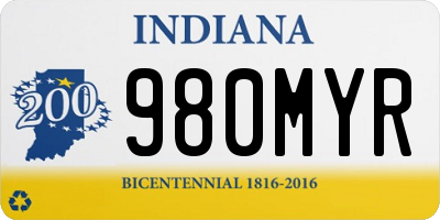 IN license plate 980MYR