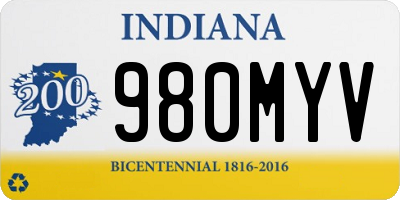 IN license plate 980MYV