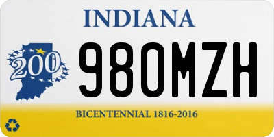 IN license plate 980MZH