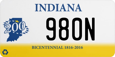 IN license plate 980N