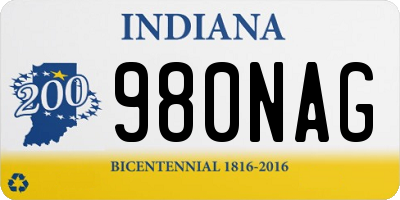 IN license plate 980NAG