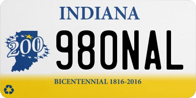 IN license plate 980NAL