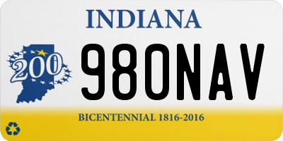 IN license plate 980NAV