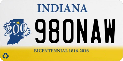 IN license plate 980NAW
