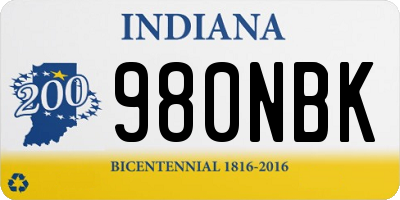 IN license plate 980NBK