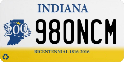 IN license plate 980NCM