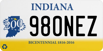 IN license plate 980NEZ