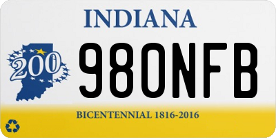 IN license plate 980NFB