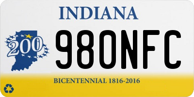 IN license plate 980NFC