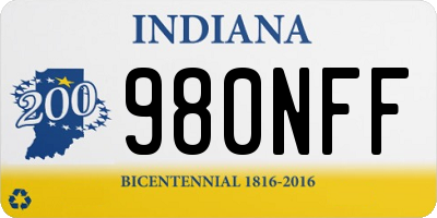 IN license plate 980NFF