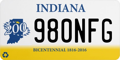 IN license plate 980NFG