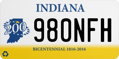IN license plate 980NFH