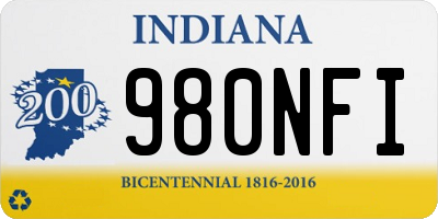 IN license plate 980NFI