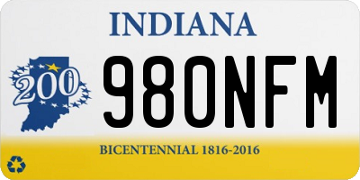 IN license plate 980NFM