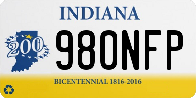 IN license plate 980NFP