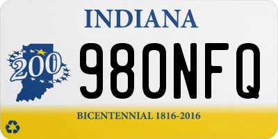 IN license plate 980NFQ
