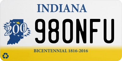 IN license plate 980NFU