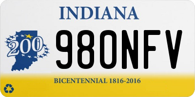 IN license plate 980NFV