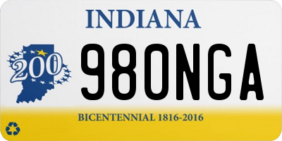 IN license plate 980NGA
