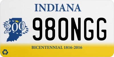 IN license plate 980NGG