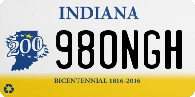 IN license plate 980NGH