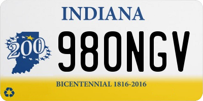 IN license plate 980NGV