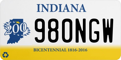 IN license plate 980NGW