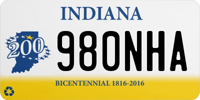 IN license plate 980NHA