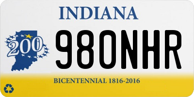 IN license plate 980NHR