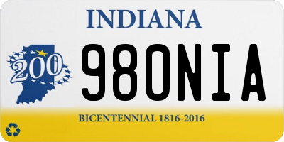 IN license plate 980NIA