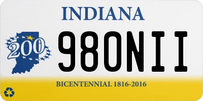 IN license plate 980NII