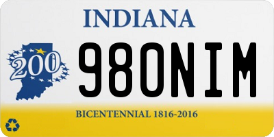 IN license plate 980NIM