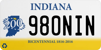 IN license plate 980NIN