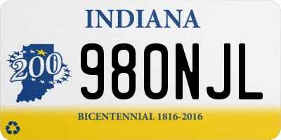 IN license plate 980NJL