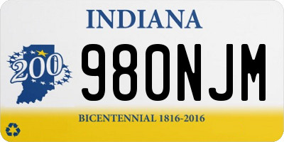 IN license plate 980NJM