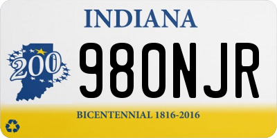 IN license plate 980NJR