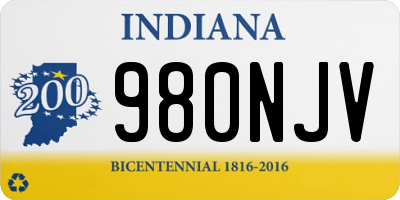 IN license plate 980NJV