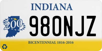 IN license plate 980NJZ