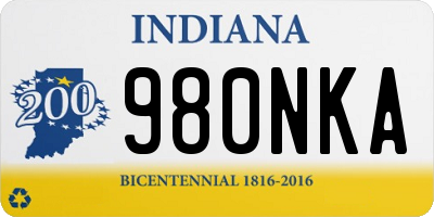 IN license plate 980NKA