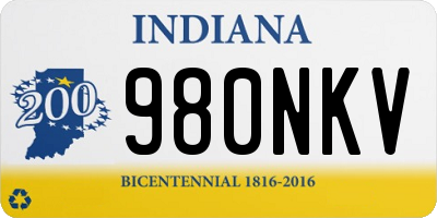 IN license plate 980NKV