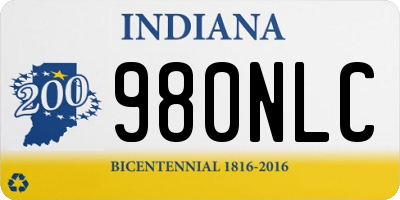 IN license plate 980NLC